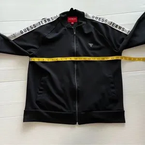 Guess Jackets Coats Guess Jeans Track Jacket Black With